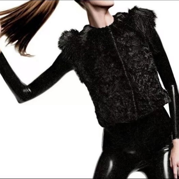 Skaist Taylor Jackets & Blazers - Skaist Taylor Faux Fur Vest Black Edgy Medium